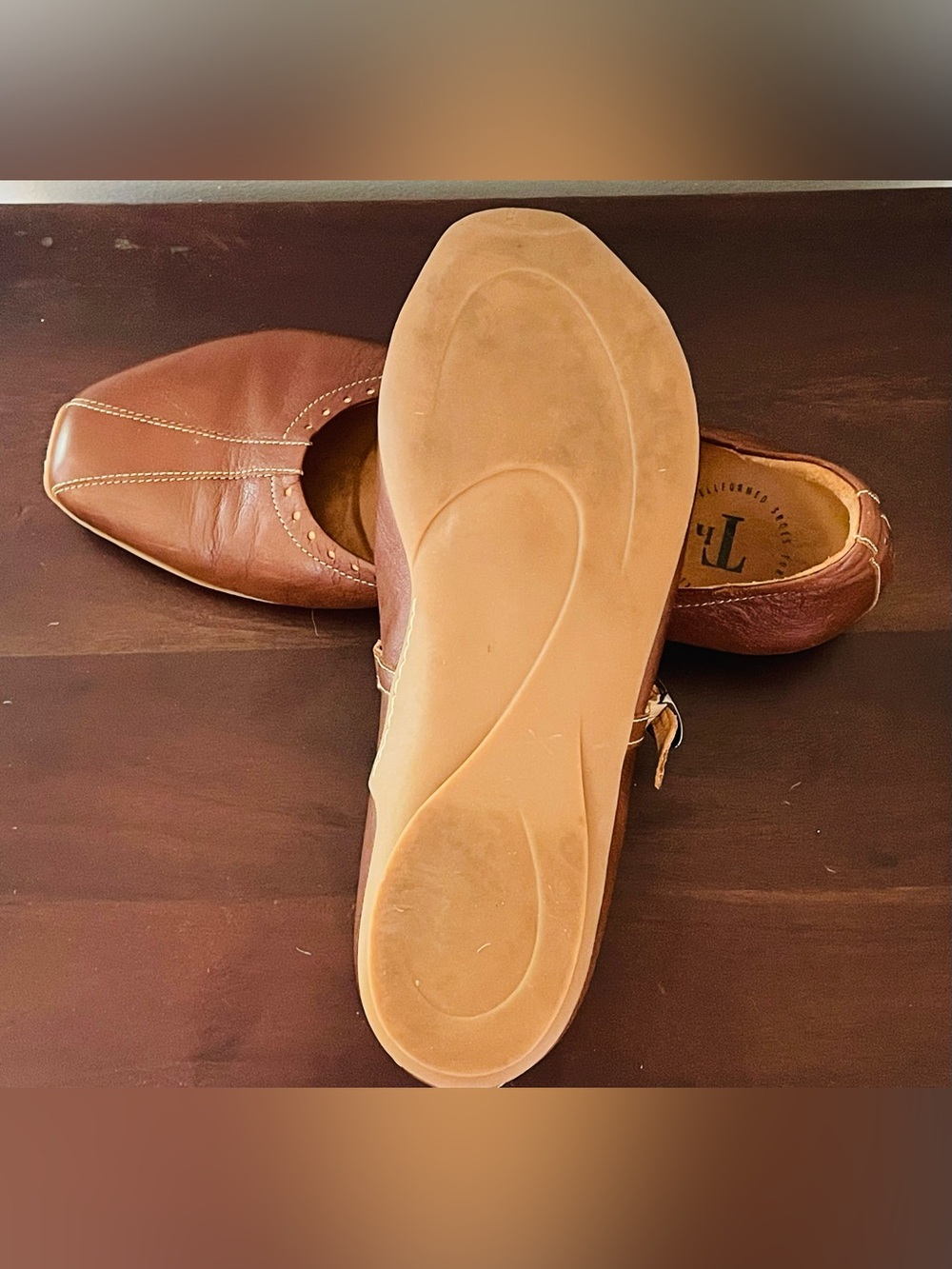 Think! Brown Leather Mary Jane Flats EU 44 US 13 Artisan Comfort Shoes- EUC - Picture 14 of 15